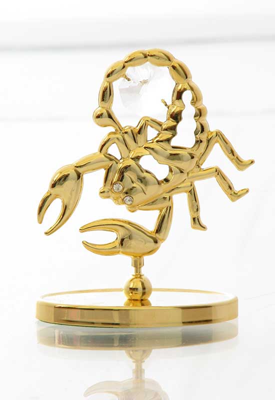 Reducere de pret Scorpion cu Cristale Swarovski - placat cu Aur 24K + broșură „Scorpion”